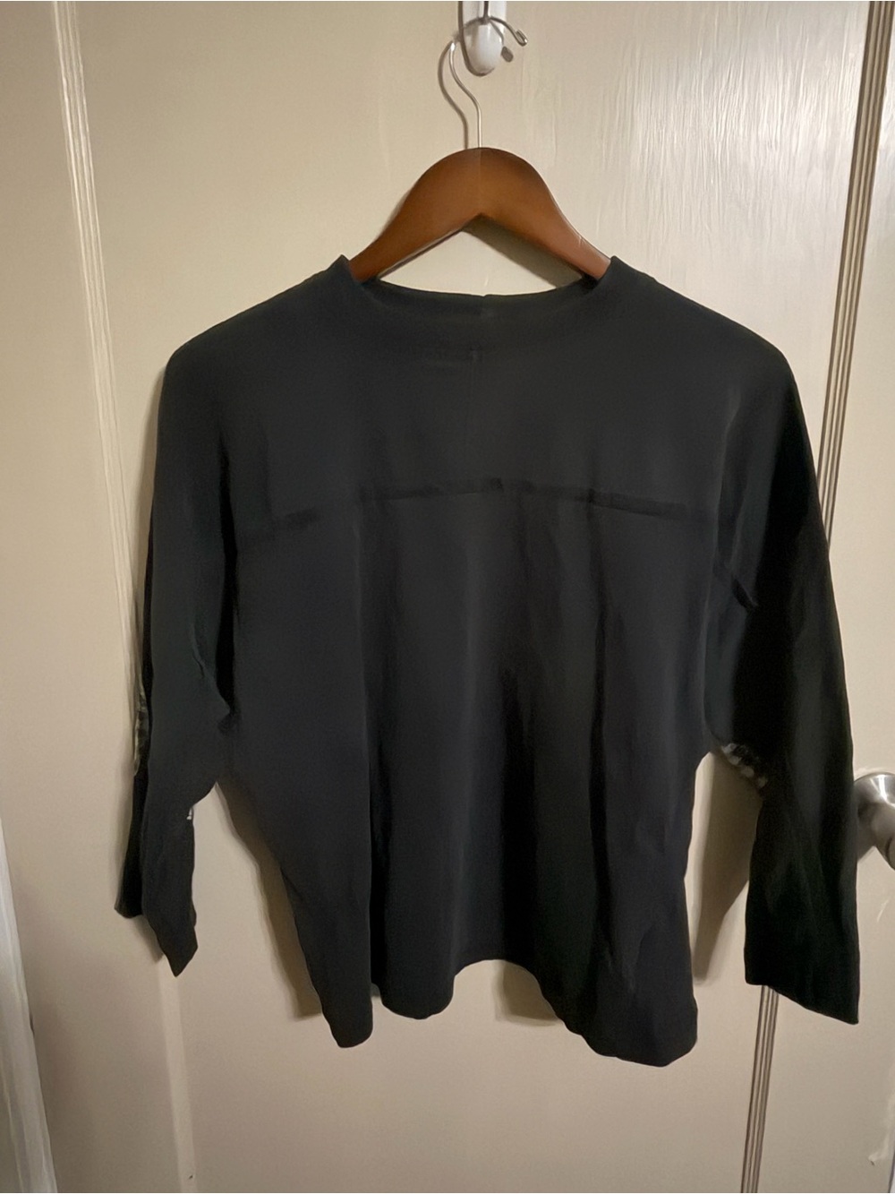 Cherokee Black Long Sleeve Crew Neck Top